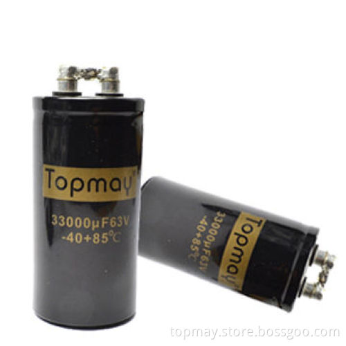 Electrolytic Capacitor with 10,000uF Aluminum Screw Terminal, Suitable for Switching Power SupplyNew